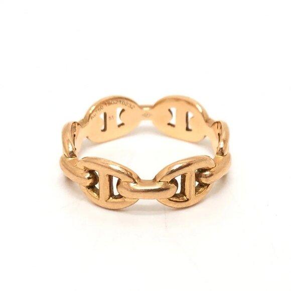 HERMES Chaine d'Ancre Enchainee PM Ring ring accessories Ring K18 Pink Gold Gold - Picture 1 of 10